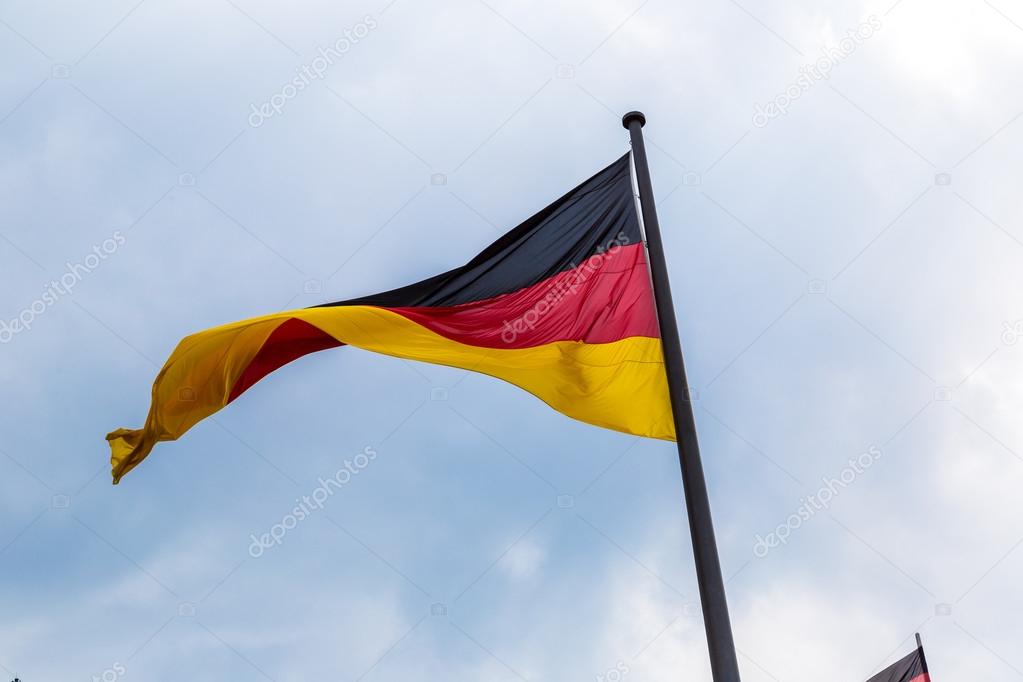 Germany flag on blue sky
