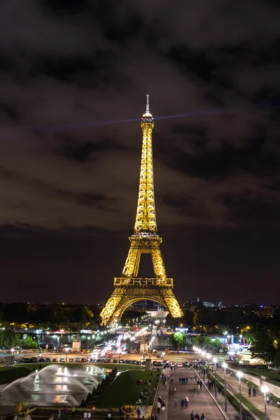 Eiffeltårnet om natten – stockfoto