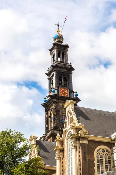 Westerkerk en Amsterdam, Países Bajos — Foto de Stock