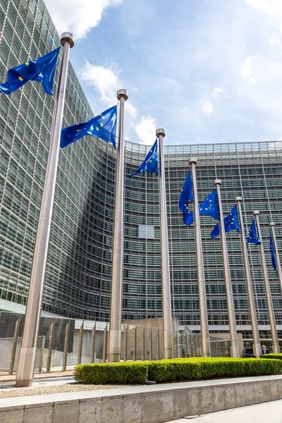 Европейские флаги Брюсселя — стоковое фото