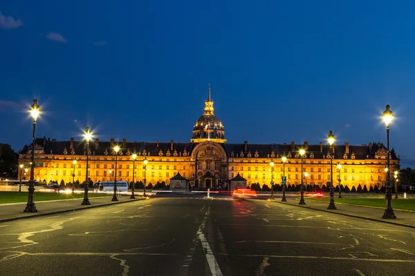 Les Invalides at summer night — Stock Photo, Image