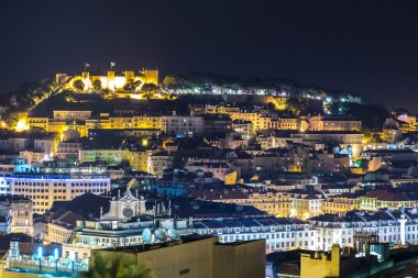Lizbon 'un gece manzarası
