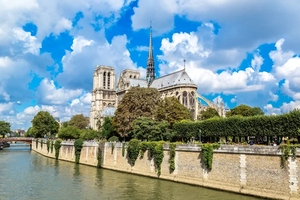 Sena y Notre Dame de Paris — Foto de Stock