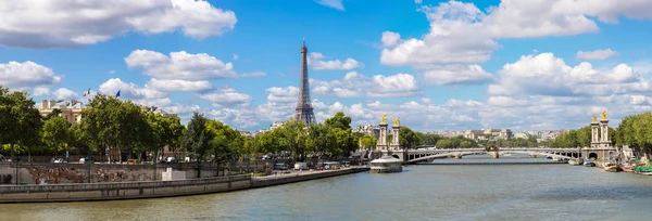 Eiffeltårnet og broen Alexandre III Royaltyfrie stock-fotos