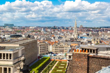 Cityscape of Brussels architecture clipart