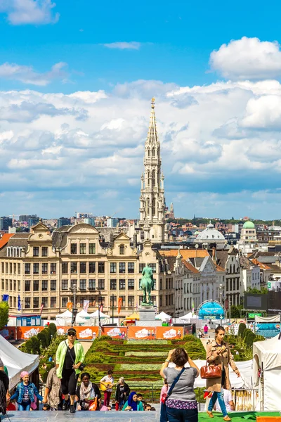 Cityscape de Bruxelas na Bélgica — Fotografia de Stock