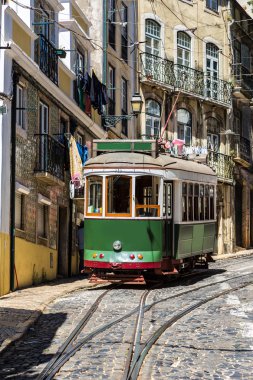 Vintage Lizbon tramvay