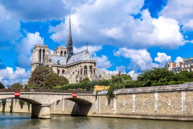 Seine and Notre Dame de Paris clipart