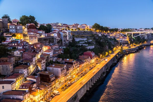 Porto in Portugal at night — Stock Photo, Image