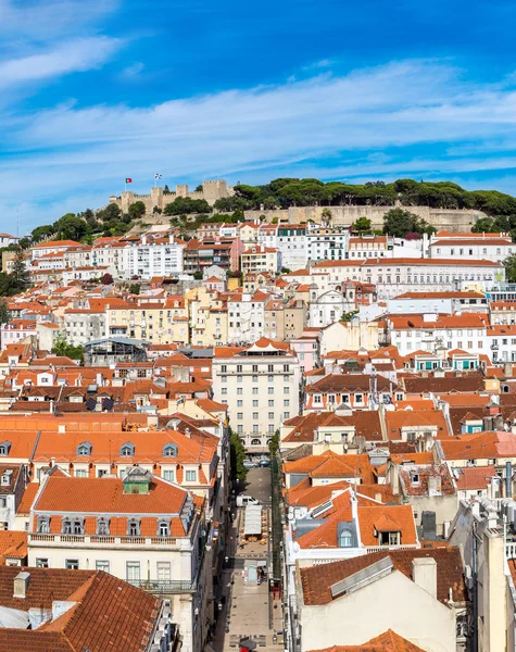 Panorámás kilátás nyílik a lisszaboni — Stock Fotó