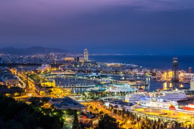 Barcelona 'nın panoramik görünümü