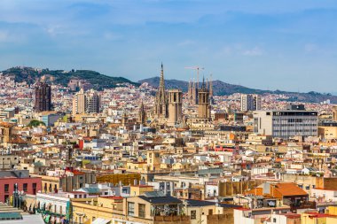 Barcelona 'nın panoramik görünümü