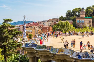 Barselona, İspanya 'da Park Guell