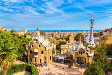 Barselona, İspanya 'da Park Guell
