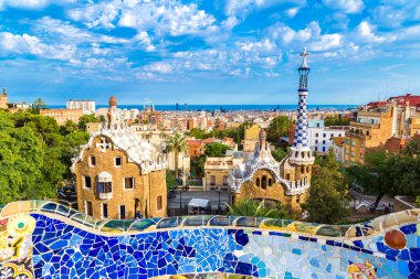 Barselona, İspanya 'da Park Guell