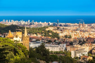 Barcelona 'nın panoramik görünümü