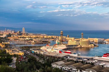 Barcelona 'nın panoramik görünümü