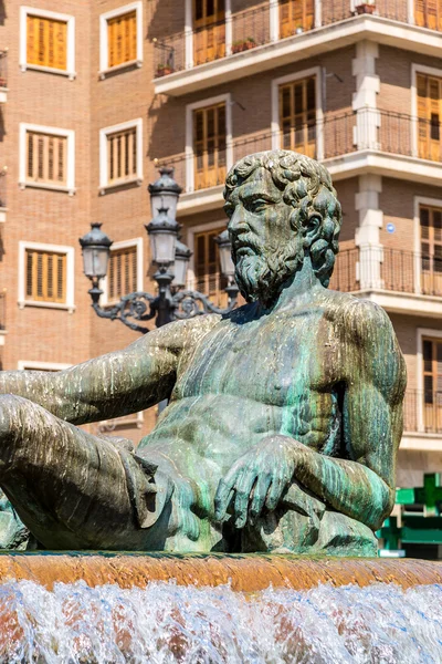 Fountain Rio Turia  in Valencia — Stock Photo, Image
