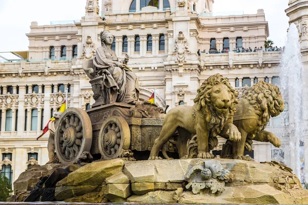 Cibeles-Brunnen in Madrid — Stockfoto