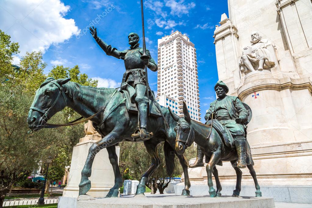 Don Quixote and Sancho Panza  in Madrid