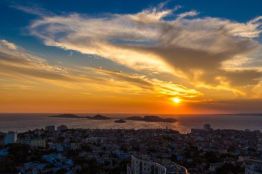 Chateau d'If görünümünde Marsilya