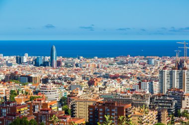 Barcelona 'nın panoramik görünümü