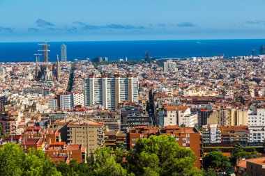 Barcelona 'nın panoramik görünümü
