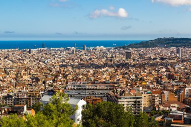 Barcelona 'nın panoramik görünümü