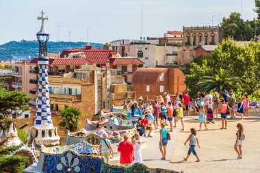 Barselona, İspanya 'da Park Guell