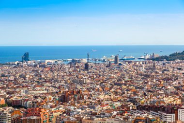 Barcelona 'nın panoramik görünümü
