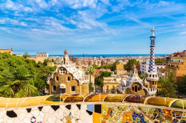 Barselona, İspanya 'da Park Guell