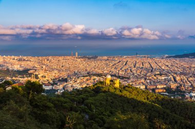 Barcelona 'nın panoramik görünümü