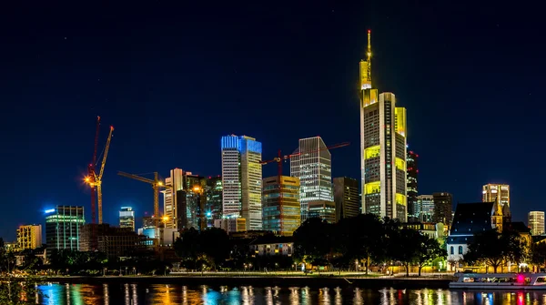 Frankfurt am main di notte — Foto Stock