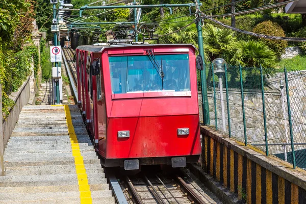 Red Funicular in Genoa — Stock Photo, Image