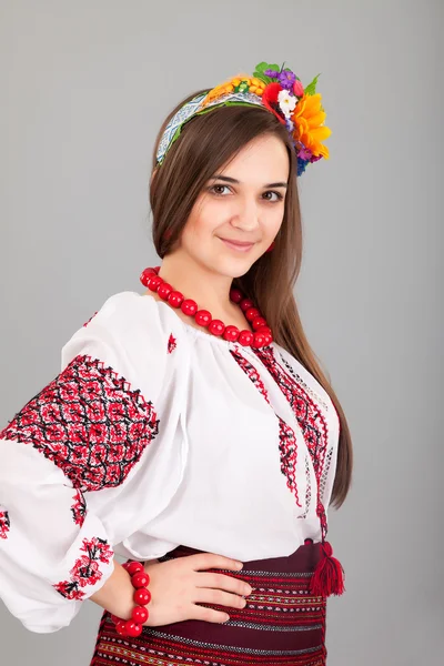 Woman wearing Ukrainian national dress — Stock Photo, Image