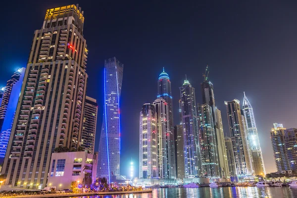 Dubai Marina paisaje urbano, Emiratos Árabes Unidos —  Fotos de Stock