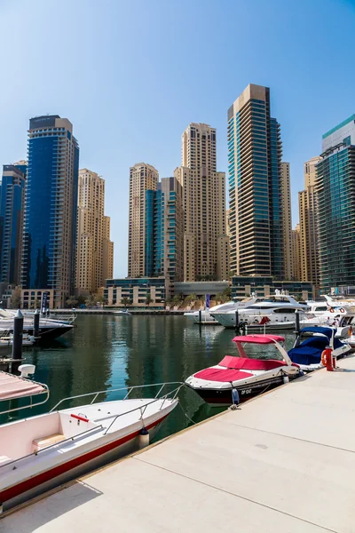 Dubai Marina paisaje urbano, Emiratos Árabes Unidos —  Fotos de Stock