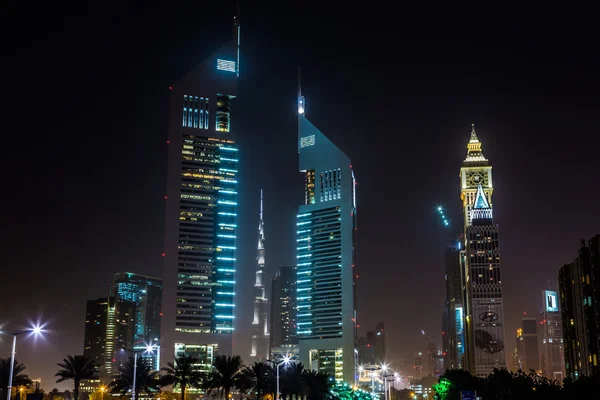 Dubai Dowtown en ngiht —  Fotos de Stock