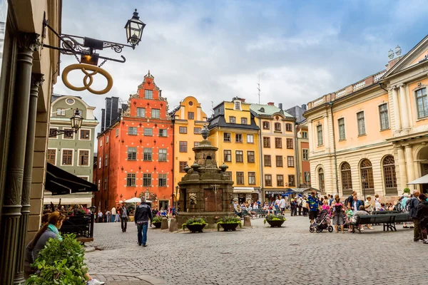 Stortorget posto in Gamla stan, Stoccolma — Foto Stock