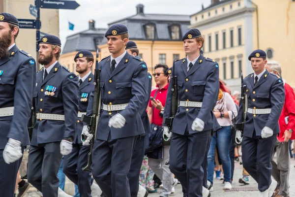 Royal Swedish Army in Stockholm. — Stock Photo, Image