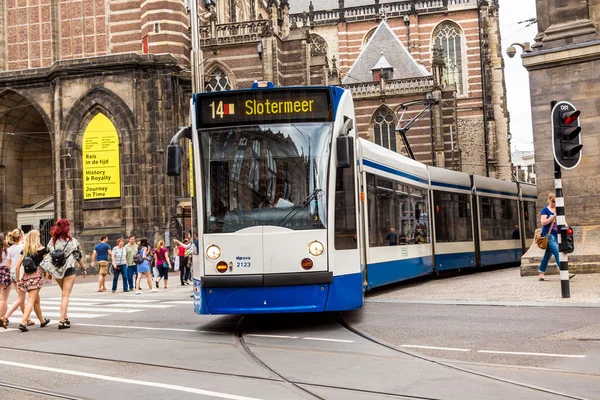 Spårvagn i Amsterdam, Nederländerna — Stockfoto