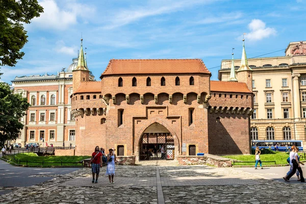 Barbakán pevnost v Krakow, Polsko — Stock fotografie