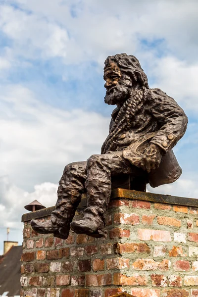 Skulptur des Schornsteinfegers in Lwiw — Stockfoto