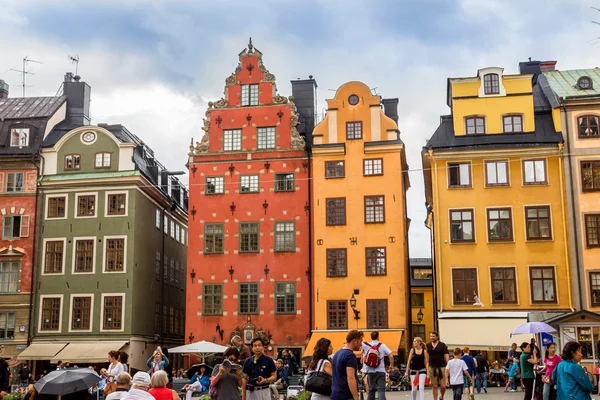 Stortorget hely Gamla Stan, Stockholm — Stock Fotó