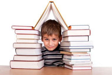 Öğrenci ve yığın kitap