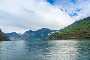 Sognefjord görünümü Norveç'te