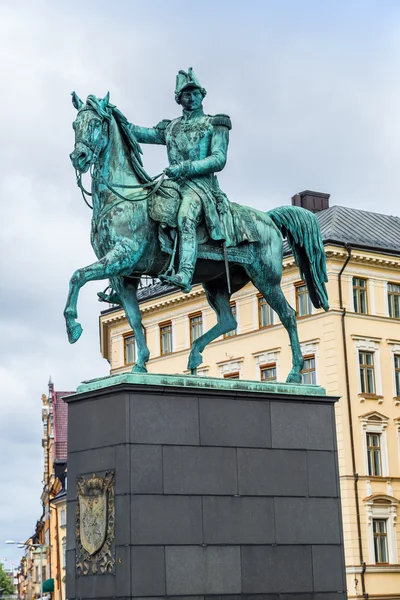 Statue of king  Charles XIV John — Stock Photo, Image