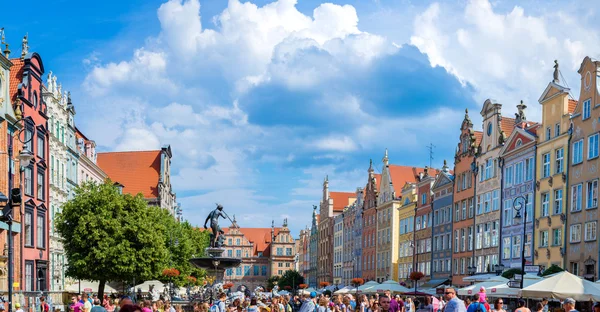 Antigua calle Long Market en Gdansk —  Fotos de Stock