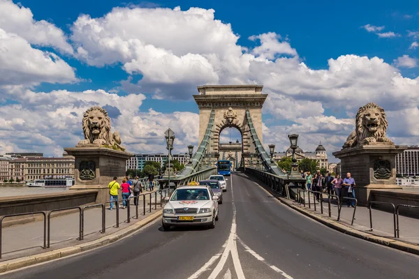 Szechenyi kettenbrücke, budapest Stockfoto