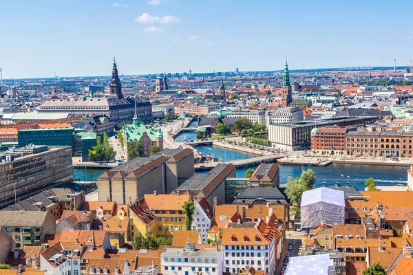 Copenhagen city panorama, Danimarka — Stok fotoğraf